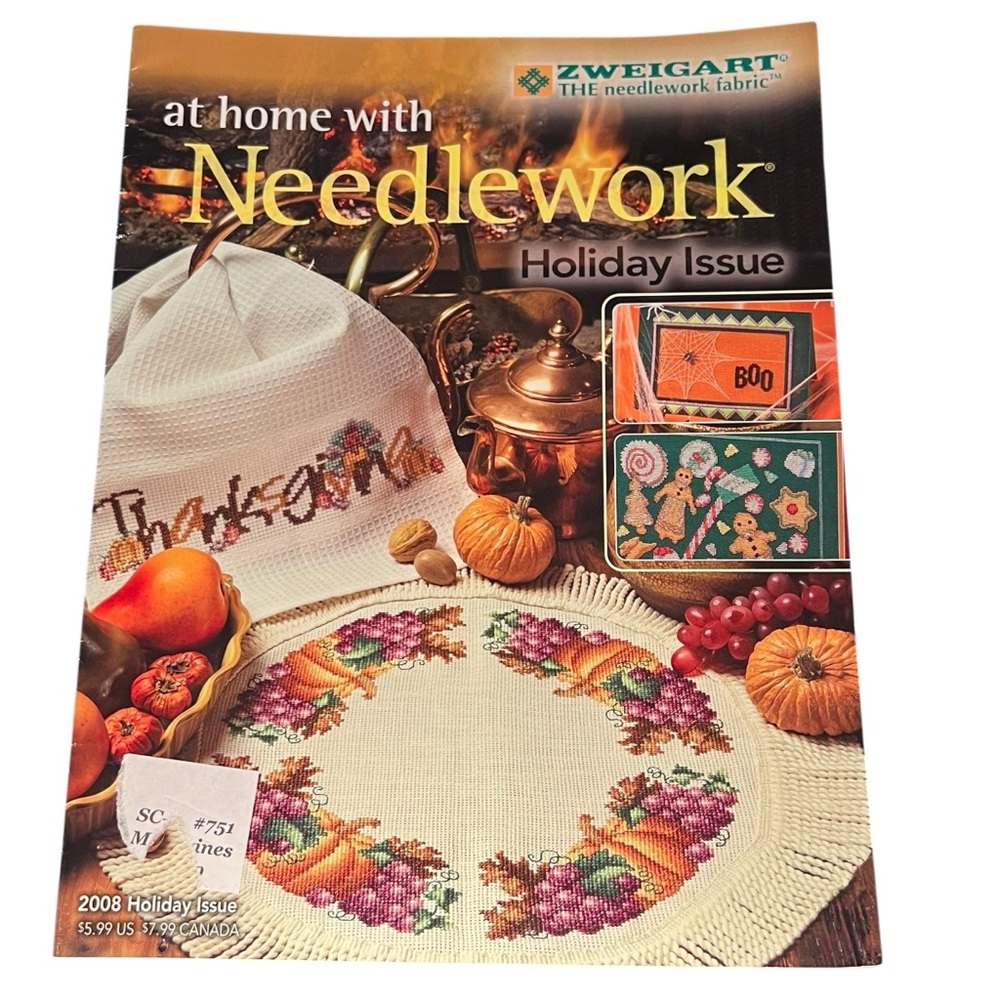 Zweigart At Home with Needlework  Holiday‎ Issue 2008 12 Projects Cross Stitch